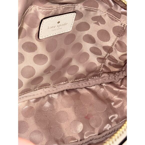 Kate Spade "Mindy" Crossbody Bag Cream / Oatmeal Colored Pebbled Leather - Picture 7 of 9